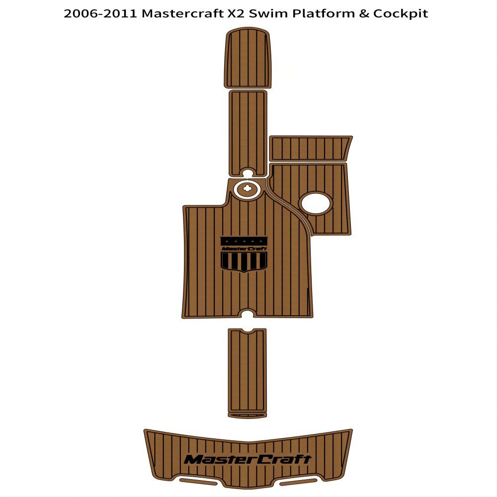 2006-2011 Mastercraft X2 Swim Platform Cockpit Pad Boat EVA Foam Teak Floor Mat