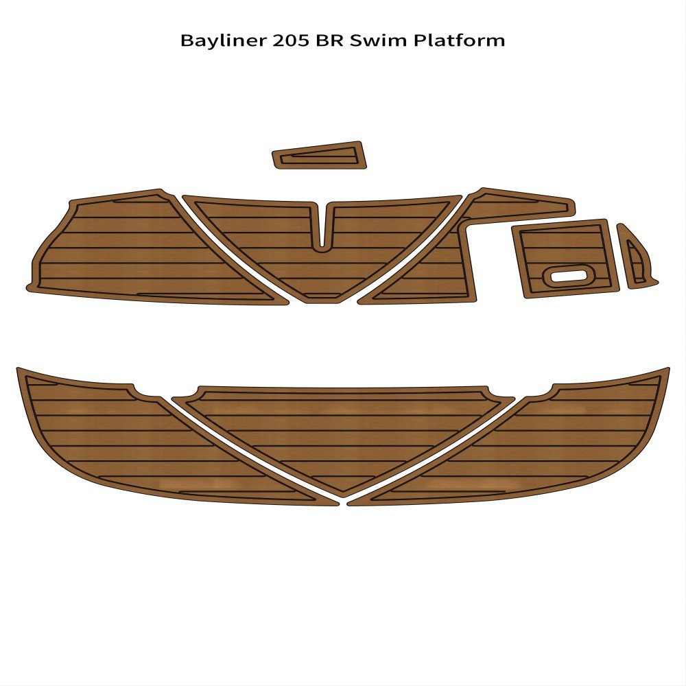 Bayliner 205 BR Swim Platform Step Boat EVA Faux Foam Teak Deck Floor Pad Mat