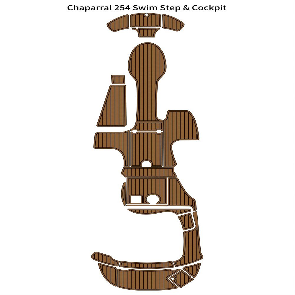 Chaparral 254 Swim Step Platform Cockpit Boat EVA Foam Teak Deck Floor Pad Mat