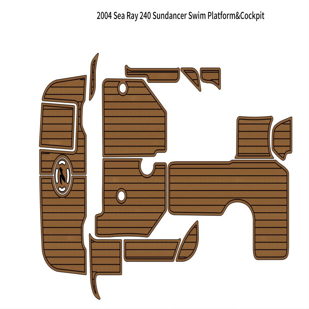 2004 Sea Ray 240 Sundancer Swim Platform Cockpit Pad Boat EVA Foam Teak Floor