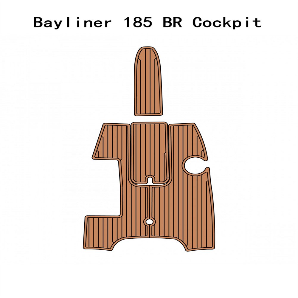 2006 Bayliner 185 BR Cockpit Floor Boat EVA Foam Faux Teak Deck Flooring Pad Mat