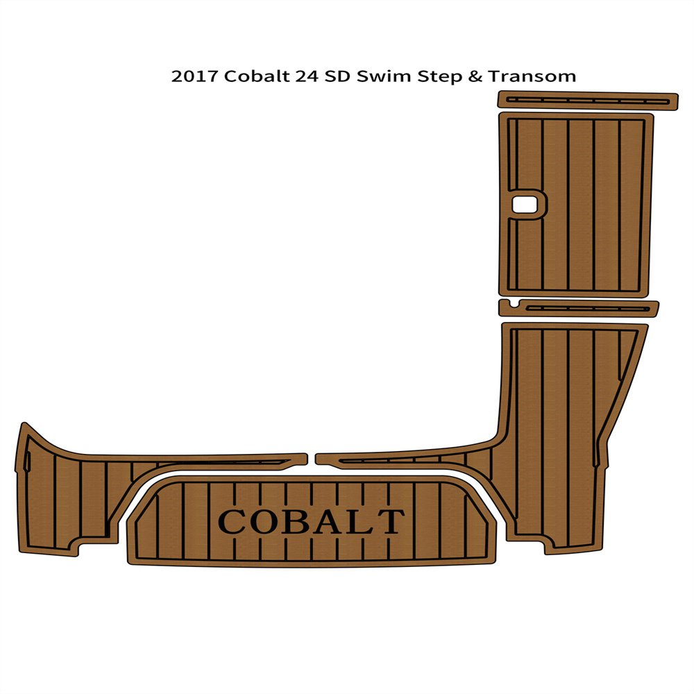 2017 Cobalt 24 SD Swim Step Transom Pad Boat EVA Foam Faux Teak Deck ...