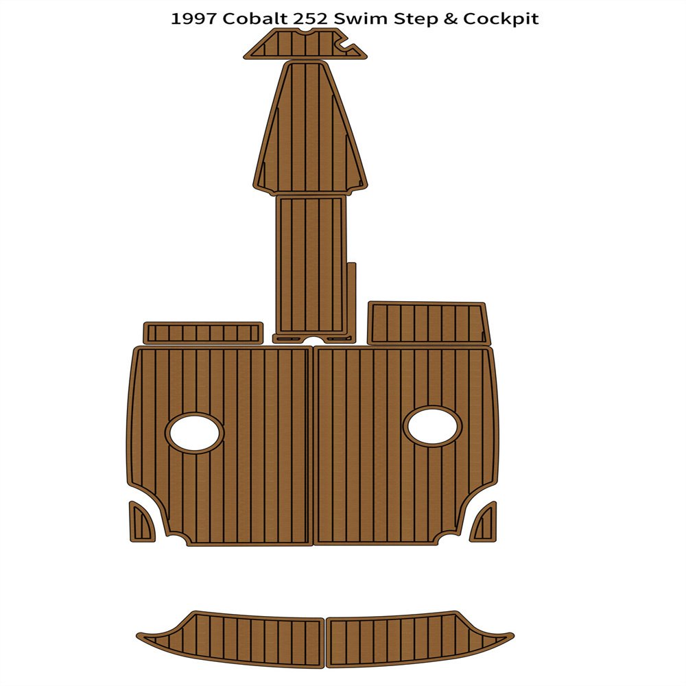 1997 Cobalt 252 Swim Platform Cockpit Pad Boat EVA Foam Faux Teak Deck Floor Mat