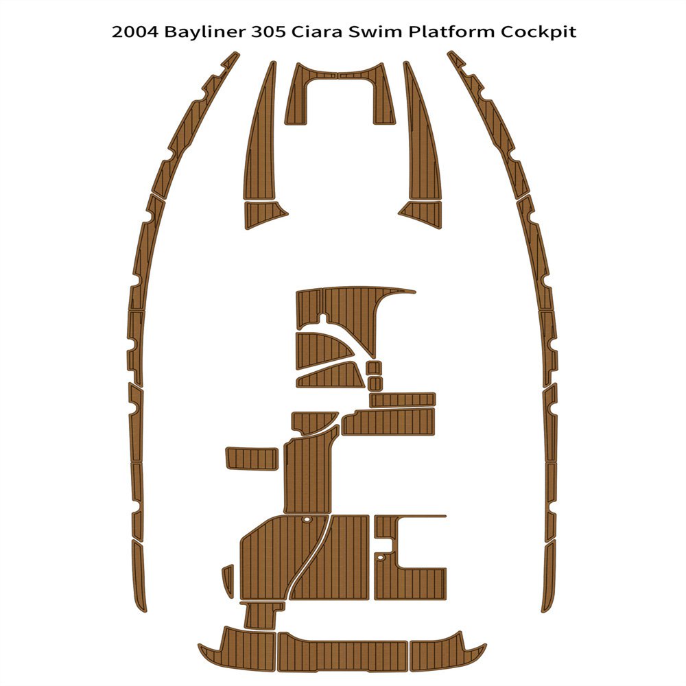 2004 Bayliner 305 Ciara Swim Platform Cockpit Pad Boat EVA Foam Teak Floor Mat