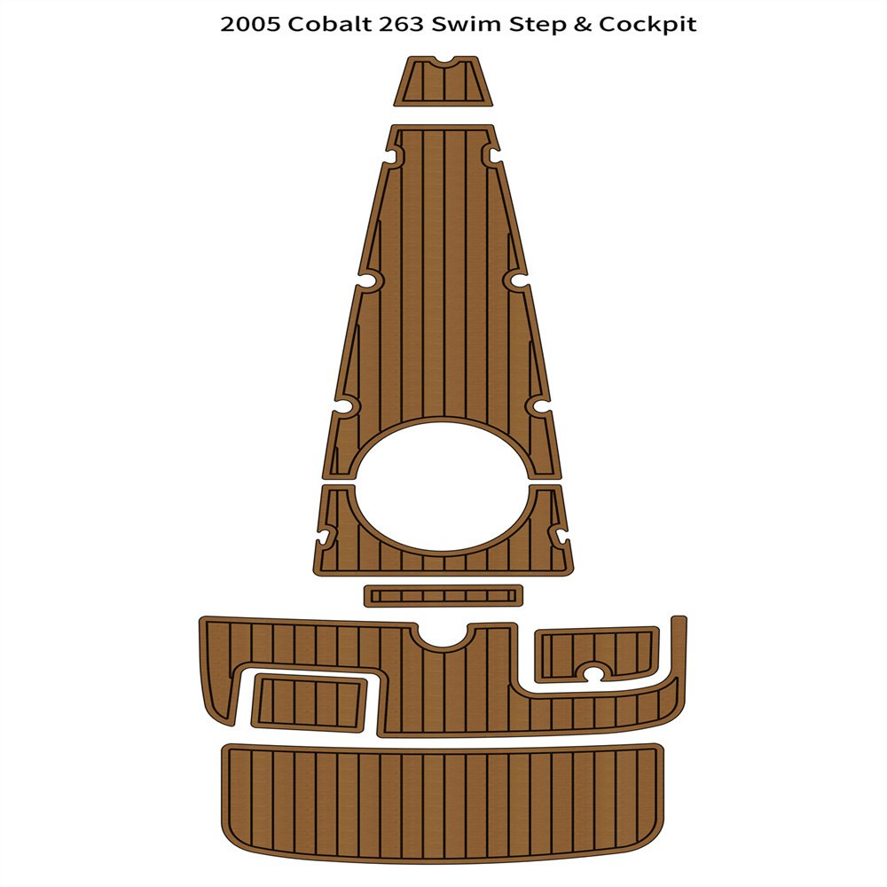 2005 Cobalt 263 Swim Platform Cockpit Pad Boat EVA Foam Faux Teak Deck Floor Mat