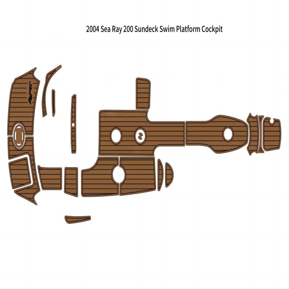 2004 Sea Ray 200 Sundeck Swim Platform Cockpit Pad Boat EVA Foam Teak Deck Floor