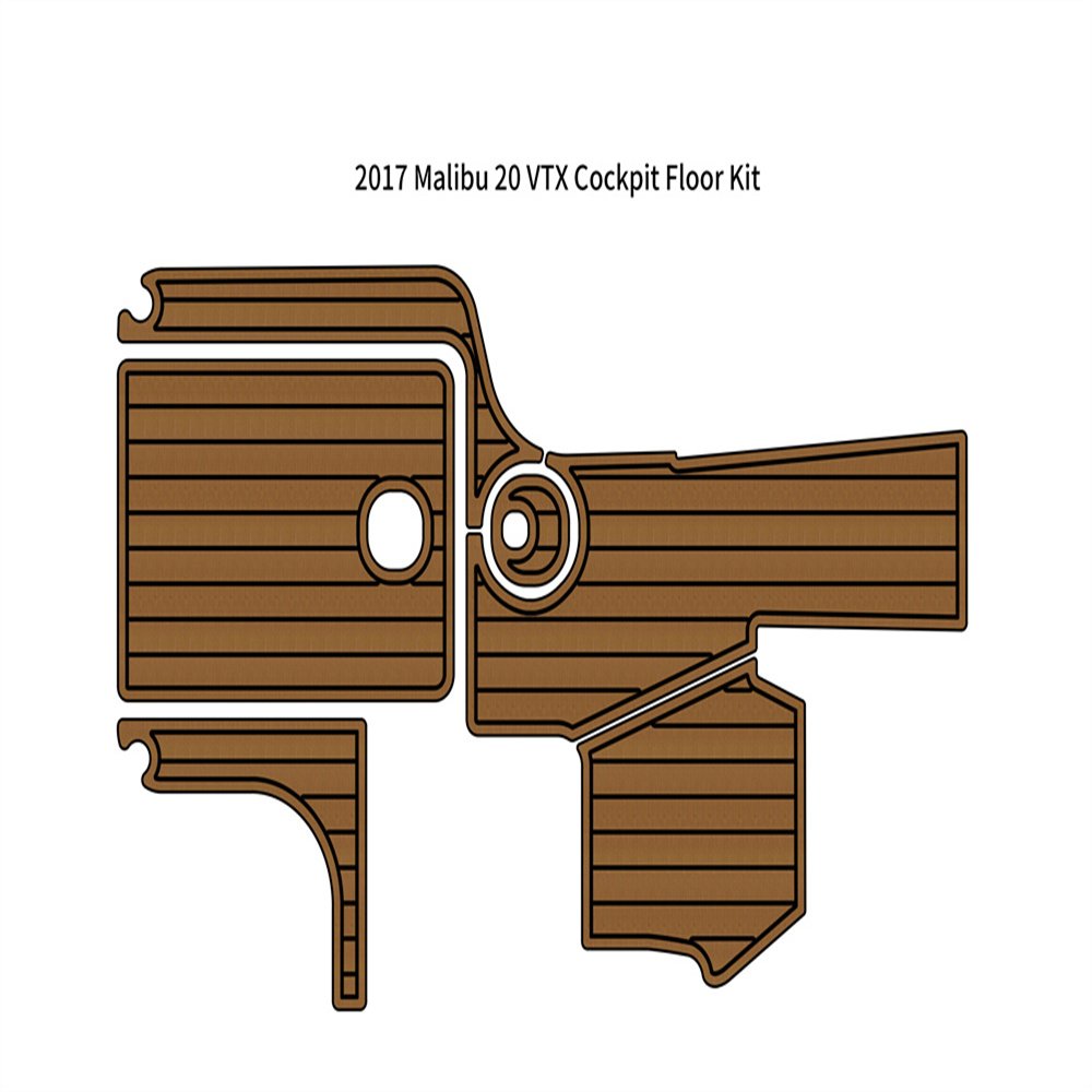 2017 Malibu 20 VTX Cockpit Floor Kit Pad Boat EVA Foam Faux Teak Deck Floor Mat