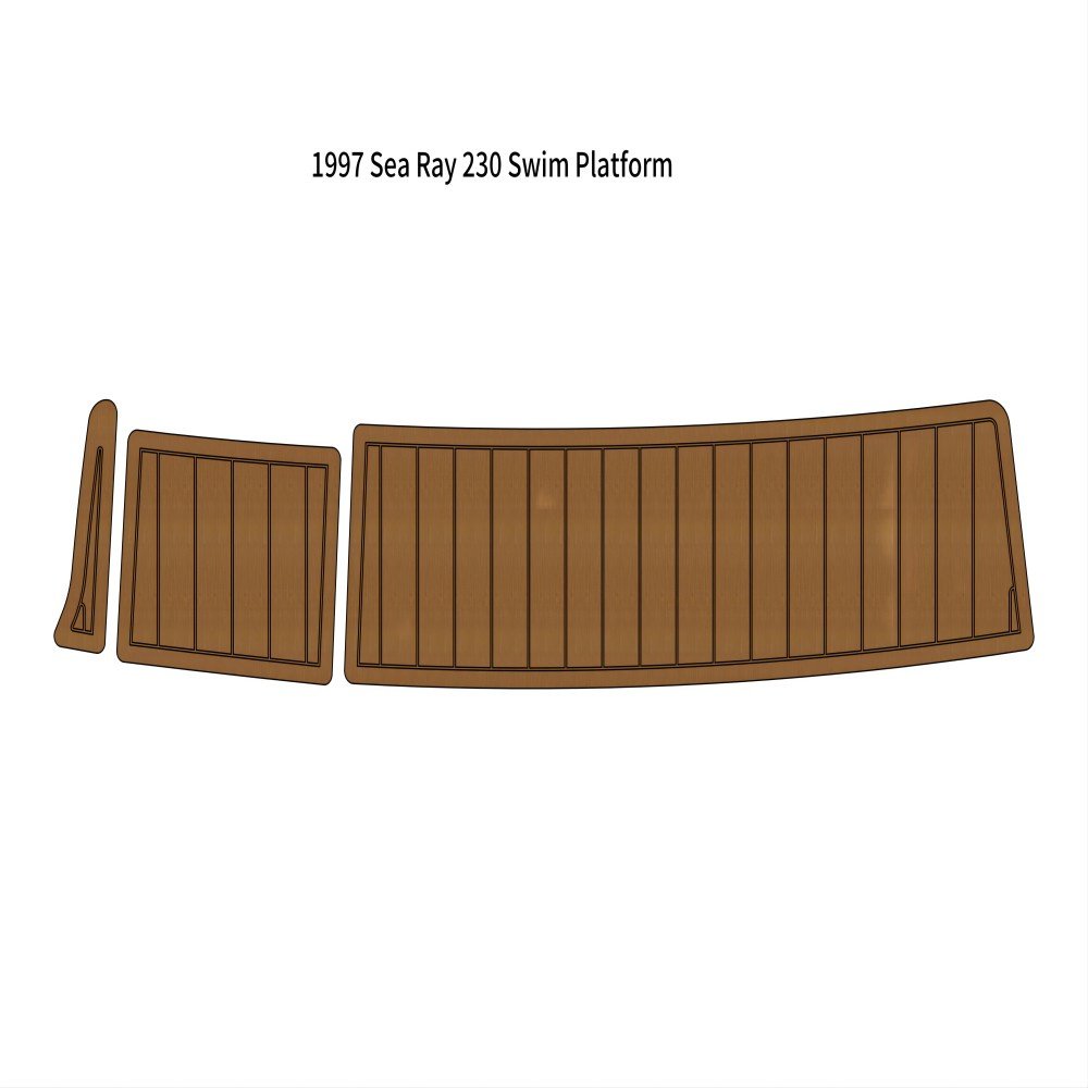 1997 Sea Ray 230 Swim Platform Pad Boat EVA Foam Faux Teak Deck Floor Mat