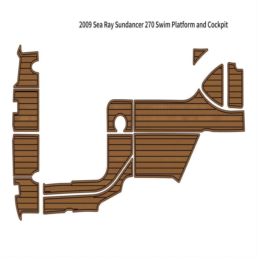 2009 Sea Ray Sundancer 270 Swim Platform Cockpit Pad Boat EVA Foam Teak Floor