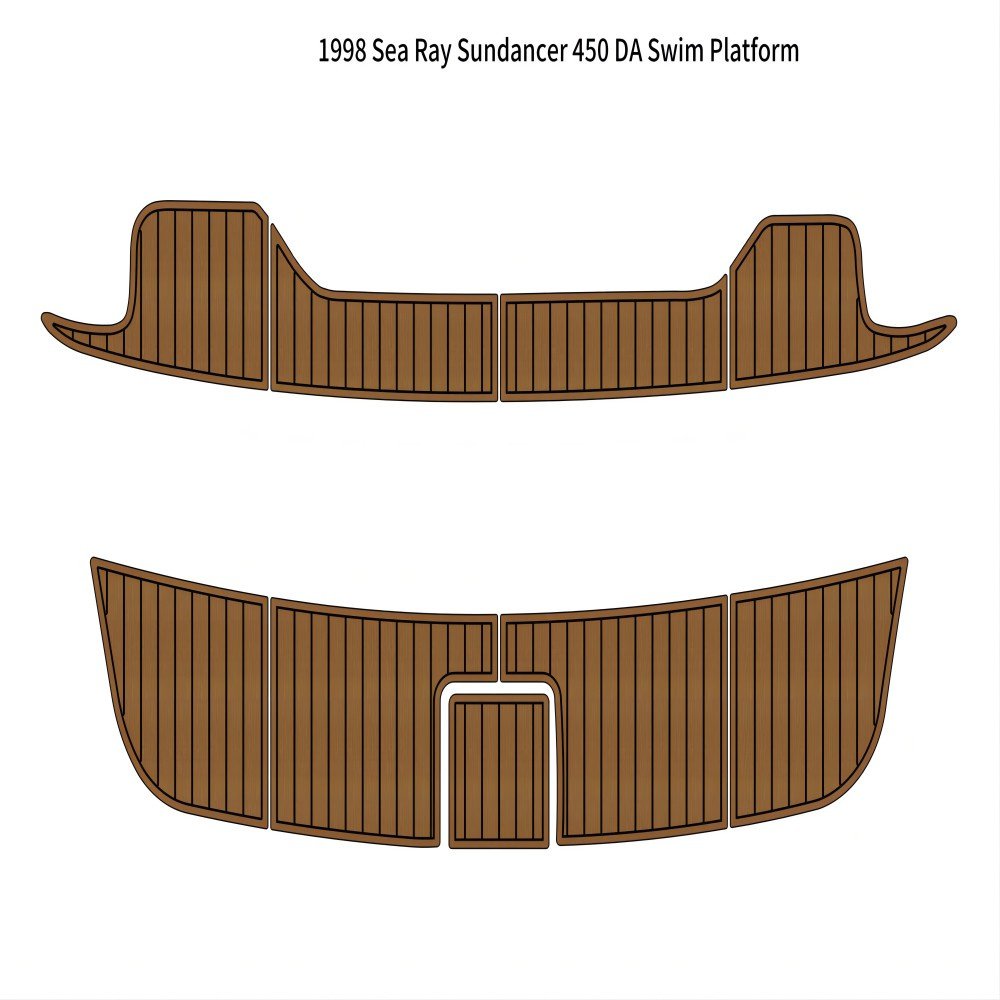 1998 Sea Ray Sundancer 450 DA Swim Platform Pad Boat EVA Foam Teak Deck Floor