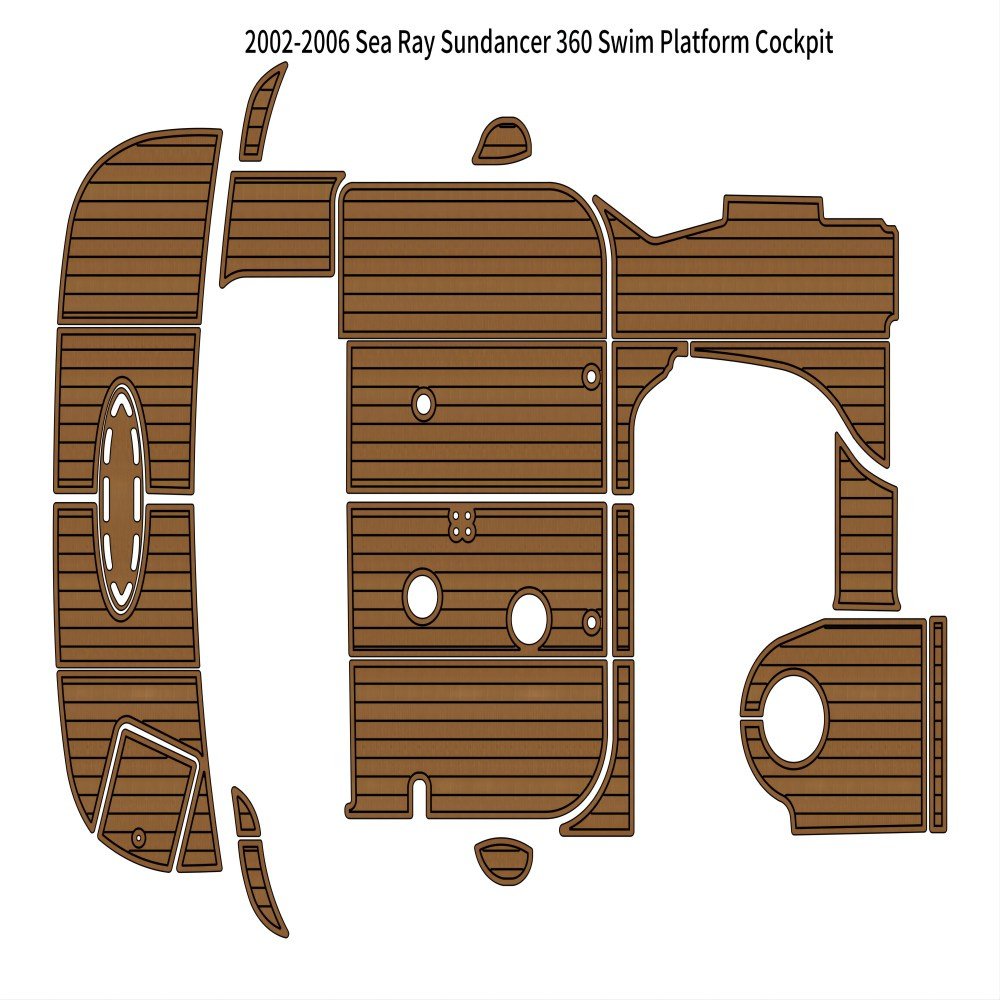 2002-2006 Sea Ray Sundancer 360 Swim Platform Cockpit Pad Boat EVA Teak Floor