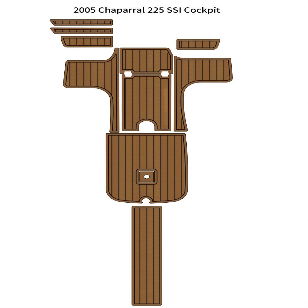 2005 Chaparral 225 SSI Cockpit Boat EVA Foam Faux Teak Deck Floor Pad Mat