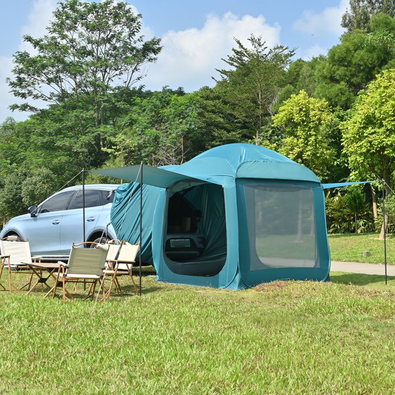 Car Rear Tent Outdoor 3-4 People Camping Equipment Fast Car Roof Extension