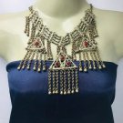 Vintage Three Dangling Pendants Necklace