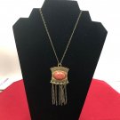 Pendant Necklace With Dangling Stings
