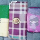3 WOMAN WALLETS WITH DIFFERENT SHAPES COLORS AND SIZES PRE OWNED