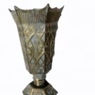 VINTAGE METAL  PRIMITIVE SMALL VASE  BEAUTIFUL EMBOSS