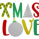 Embroidery design, Christmas Love