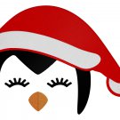 Embroidery design, Christmas Penguin