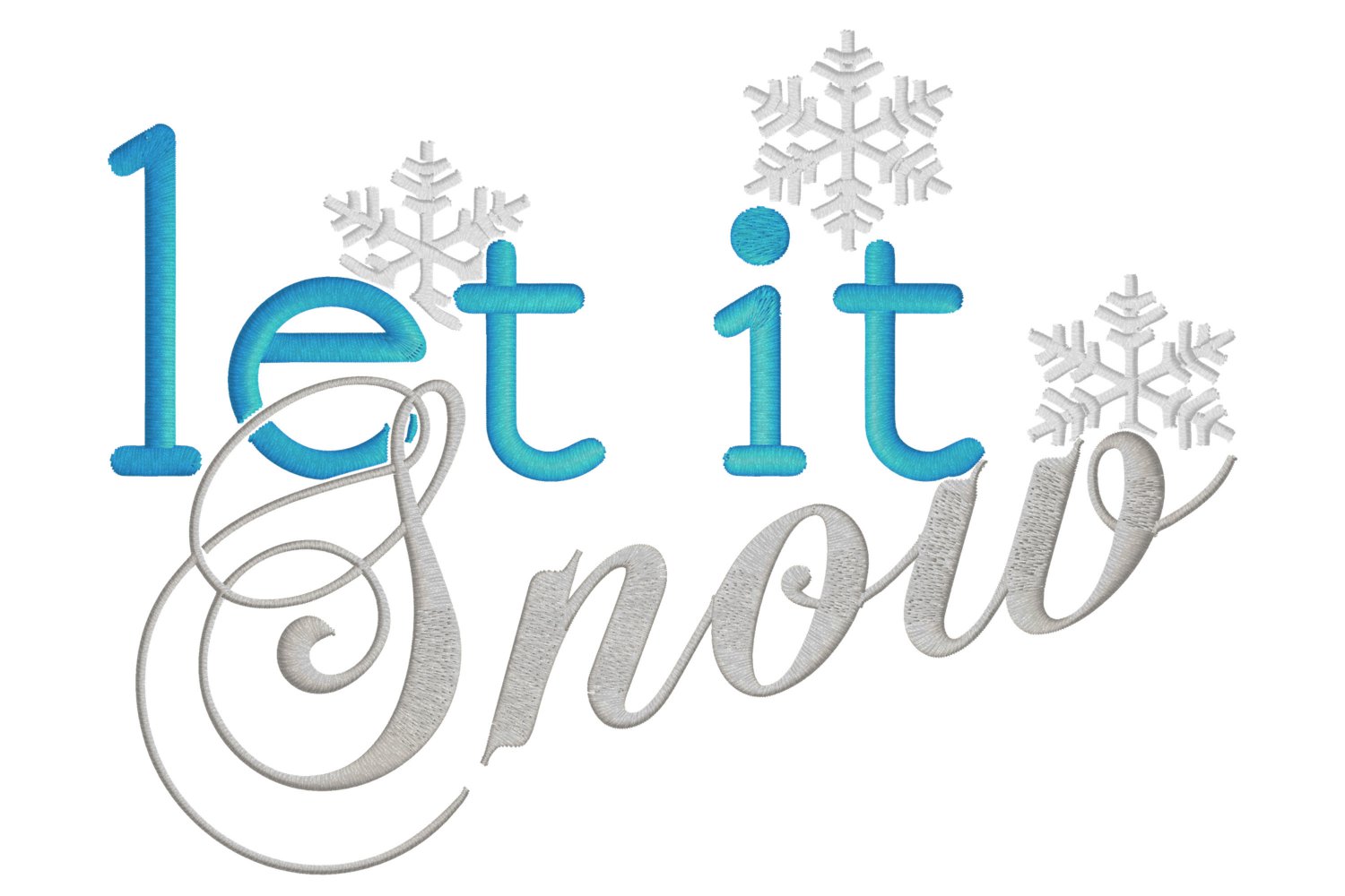 Embroidery design, Let It Snow