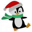 Embroidery design, Christmas Penguin
