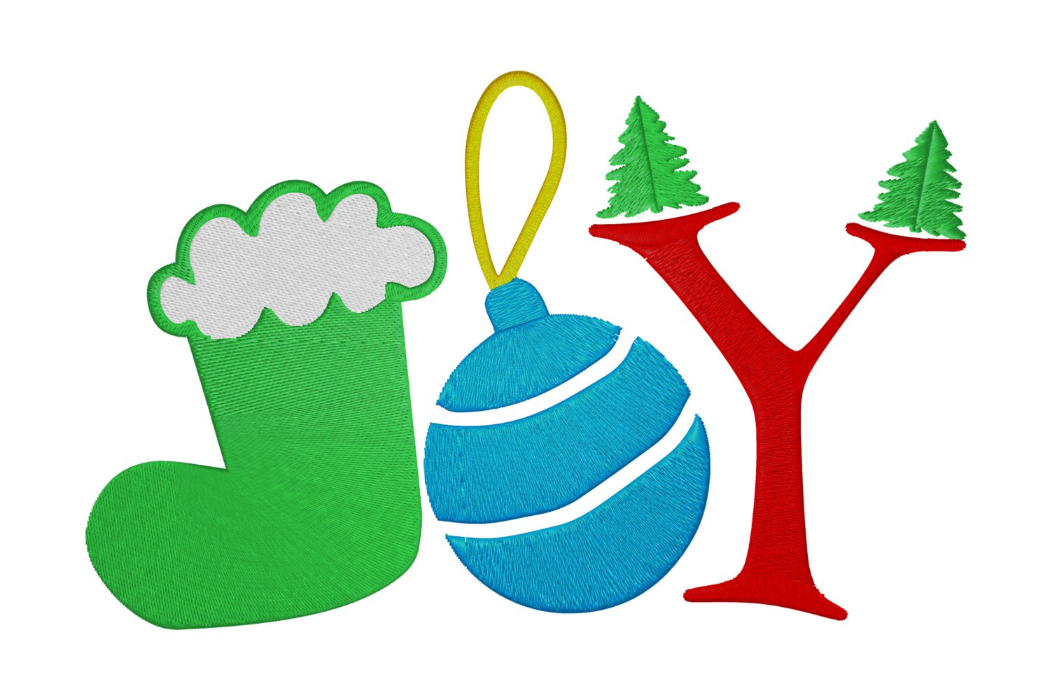 Embroidery design, Joy Christmas