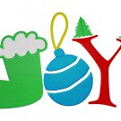 Embroidery design, Joy Christmas