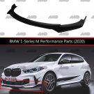 Front Lip Gloss Black for BMW 1 Series M Performance Parts (2020) / Strong ABS Plastic Weatherproof