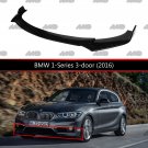 Front Lip Gloss Black for BMW 1 Series 3 door (2016) / Strong ABS Plastic Weatherproof