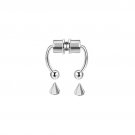 Women Fake Piercing Nose Ring Hoop Septum Non Piercing Nose Clip Rock HipHoop St