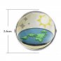 Cute FLAT EARTH Pin Azimuthal Map Dome Model Metal Badge Jewelry Bag jeans Gifts