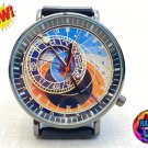 New Wristwatch Flat Earth Prague Astronomical Clock Map Watch Black Czech Gift
