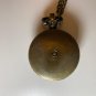 Vintage Prague Astronomical Old Clock Pocket Watch Unisex Bronze Pendant Necklace Chain Flat Earth