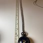Vintage Prague Astronomical Old Clock Pocket Watch Unisex Bronze Pendant Necklace Chain Flat Earth