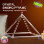 10inch Clear Quartz Crystal Singing Pyramid + Playing Mallet DNA Repair Powerful Healing Sound Bath
