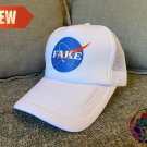 NASA Fake Logo White Cap Flat Earth Dad Hat Fashion Space Lies Summer Trucker Men Baseball Unisex HQ