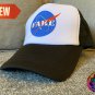 NASA Fake Logo White Black Cap Flat Earth Dad Hat Fashion Space Lies Summer Trucker Baseball Unisex