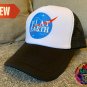 NASA Flat Earth Blue Logo White Black Cap Dad Hat Fashion Space Summer Trucker Baseball Unisex Space