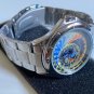 Men Stainless steel Wristwatch Prague Astronomical Old Clock Map Flat Earth Metal Watch Czech Gift X
