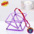 5-inch Purple Merkaba Crystal Singing Pyramid +Bag +Playing Mallet DNA Repair Energy Healing Sound x