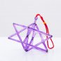 6-inch Purple Merkaba Crystal Singing Pyramid +Bag +Playing Mallet DNA Repair Energy Healing Sound x