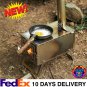 Outdoor Ultralight Titanium Wood Tent Stove Camping Hiking Portable Backpacking Quick Assemble +Pipe