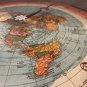 V3 Gleason's Flat Earth 24-Hour Wall Clock 12in/30cm Glass Dome 1892 World Map