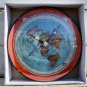V3 Gleason's Flat Earth 24-Hour Wall Clock 12in/30cm Glass Dome 1892 World Map