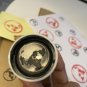 Flat Earth Small inking Stamp Azimuthal Equidistant Map 25mm Round FE Logo Model DIY Multi-color Ink