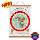 Flat Earth New Standard Map Gleason's 1892 World Canvas Poster Wooden Hanger Frame Wall Painting TOP