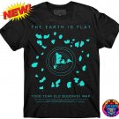 Flat Earth More Land Buddhist Temple Map T-Shirt Model Firmament Unisex Fashion Black World Planet x
