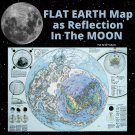A2 size Flat Earth Moon Map More Land Canvas Poster Gleason Realm German UN Wall Painting Flag Gift