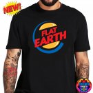Burger King Flat Earth T-Shirt Whopper Logo 2023 NASA Lies Men Fashion Black American Tee Gift RARE