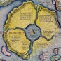Hyperborea North Pole Canvas Print Flat Earth Map 30x30cm Mercator World Rupes Nigra Garden of Eden